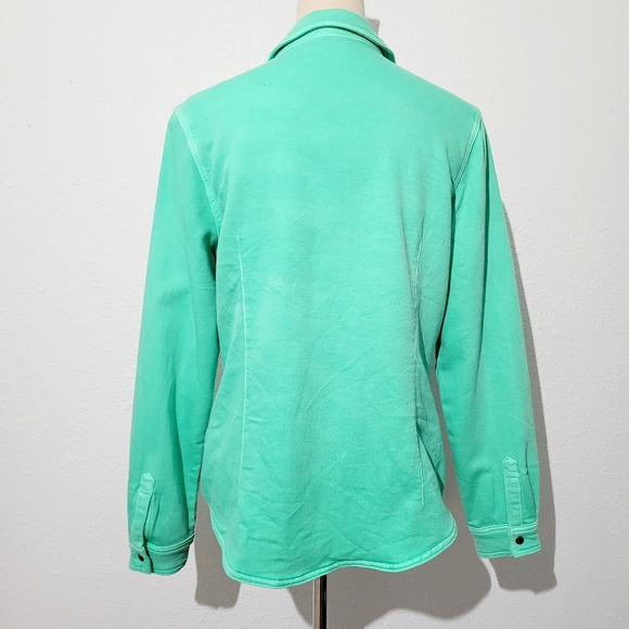 DG2 by Diane Gilman Turquoise Embellished Snap Front Jacket Shirt Women’s Medium - Picture 5 of 13